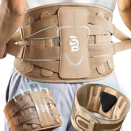 DR. BRACE® Lower Back Brace for Men & Women for Lower Back Pain Relief, Revolutionary Versatile Splints System & Removable Lumbar Pad, Adjustable & Breathable Back Support Brace