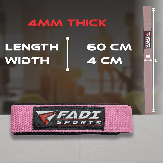 Lifting Wrist Straps for Weightlifting, Bodybuilding, Powerlifting & Deadlifts – 24 Inch Cotton Straps with Padded Neoprene for Strength Training & Grip Support