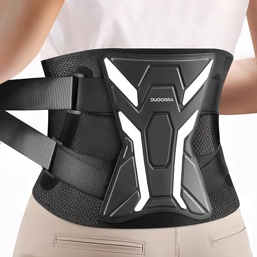Back Brace for Men & Women Lower Back Pain Relief, Sciatica Pain Relief, Herniated Disc, Scoliosis-Breathable Back Support Brace with 26° Ergonomic Bionic Curve Support Stays