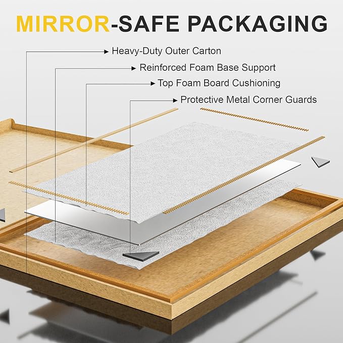 Home Gym Mirrors for Wall, 48”x24”x3 PCS Large Workout Mirrors for Home Gym | Tempered Glass, HD Reflection, Full Length Frameless body mirror for Home Gym, Garage, Yoga, Dance, Bedroom(Silver)