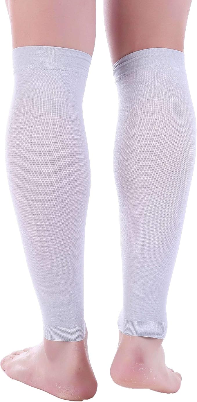 Doc Miller Compression Calf Sleeve for Men & Women, 20-30mmHg | Graduated Support for Running, Shin Splints, Calf Strain, Knee High, Small to 6XL Plus Size