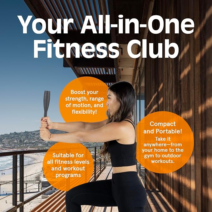 Retrospec Grip Steel Club Strength Training, Rehabilitation, Stretching, Conditioning and Rotational Training - Options for Women & Men