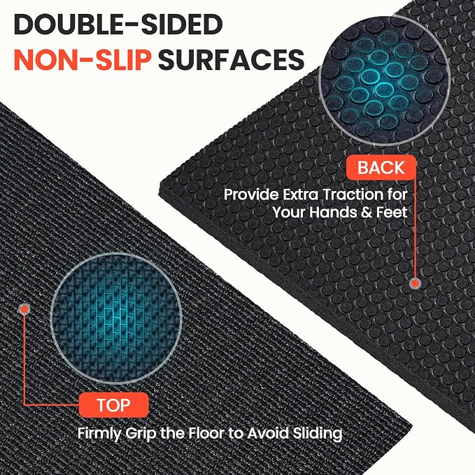 Stepwaver Extra Large Exercise Mat, 6'x4'/ 7'x5'/ 8'x5' / 9'x5'/ 10'x5' (6mm) Thick Workout Mat for Home Gym & Garage Flooring, Shoe-Friendly, Non-Slip, Ultra Durable, Thick Large Workout Mats for Home Workouts