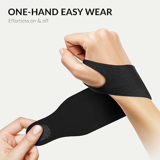 BraceUP Lightweight Wrist Brace 2 Pack – Wrist Support for Carpal Tunnel, TFCC, Tendonitis & Arthritis, Compression Wrist Wrap for Pain Relief, Thin & Lightweight, One Size