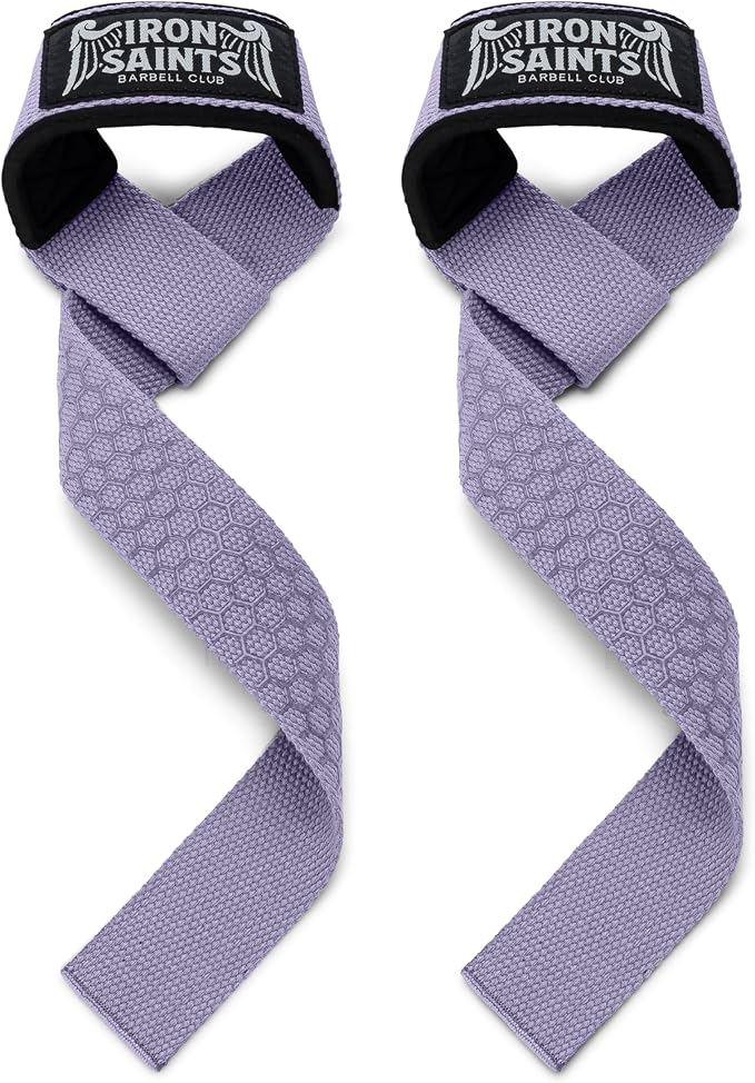 — Padded Weightlifting Wrist Straps — Silicone Grip Lifting Straps for Deadlifts, Powerlifting, Bodybuilding & Strength Training — Cotton Deadlift Straps for Men & Women (Pair)