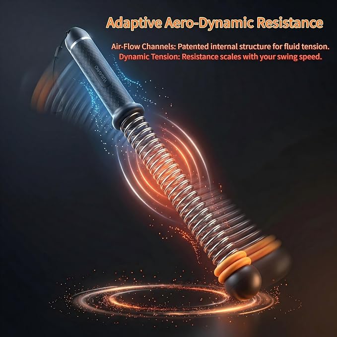 Adjustable Ropeless Battle Ropes for Home Gym for Men & Women, Quiet Air Resistance Heavy Duty Cordless Battle Rope,Exercise Ropes with Variable Resistance, Strength & Low-Impact Cardio for HIIT