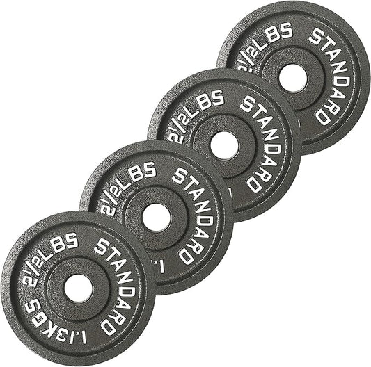 Iron Crush 4 Pack Cast Iron Olympic Weight Plates – Free Weights with 2-inch Hole - Hammertone Finish - for Strength Training & Home Gym