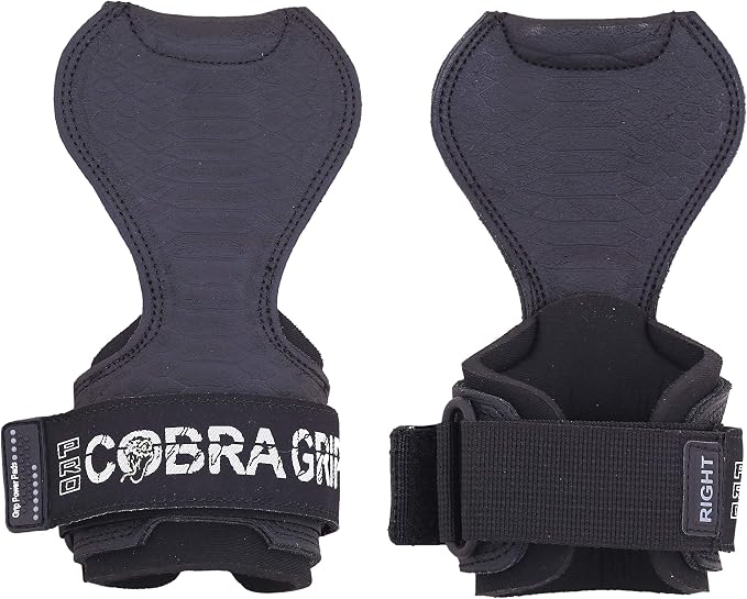 Cobra Grips Weight Lifting Gloves with Adjustable Neoprene Padded Wrist Wraps - Heavy Duty Alternative to Power Lifting Hooks for Deadlifts