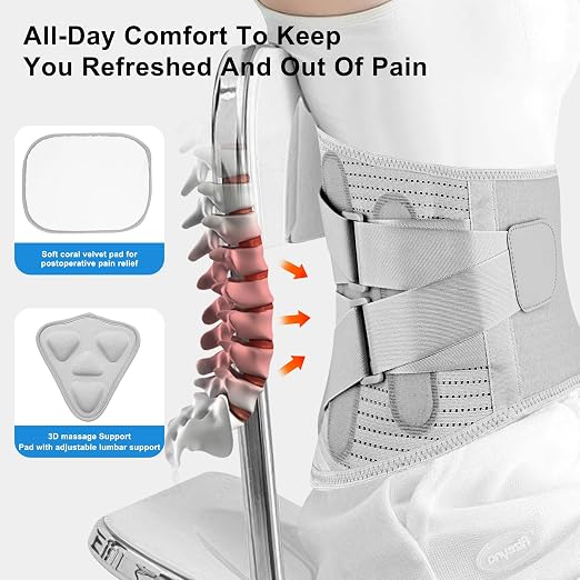 Back Brace for Lower Back Pain Relief for Women Adjustable Lumbar Support Belt Breathable 4D Mesh Fabric for Herniated Disc,Sciatica,Scoliosis Home Work Sports
