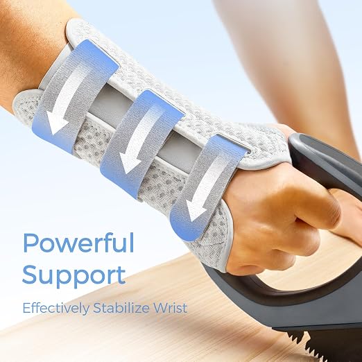 FREETOO Reversible Carpal Tunnel Wrist Brace Night Support Left Right Hand | Wrist Splint Support for Carpal Tunnel,Tendonitis,Sprain,Arthritis.Hand Brace for Sleeping,Work,Typing.Breathable,Adjustable