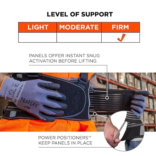 Ergodyne ProFlex 1675 Back Support Brace Belt with Warming and Cooling Pack