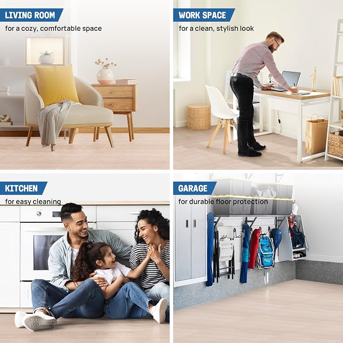 Yes4All EVA Interlocking Mats, Puzzle Floor Tiles, Foam Floor Padding with Border for Furniture, Home Space, Living Room, Garage 11,22,32 SQFT
