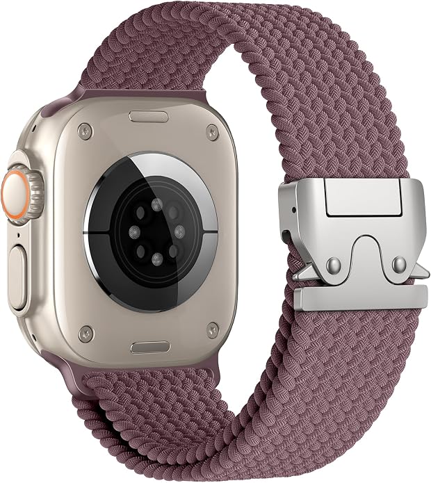 Elastic Sport Band for Apple Watch Ultra 3/2/1 Bands 49mm 46mm 45mm 44mm 42mm 41mm 40mm 38mm Men Women, Adjustable Parachute Buckle Nylon Fabric Wristband for iWatch Series 11 10 SE 9 8 7 6 5 4 3