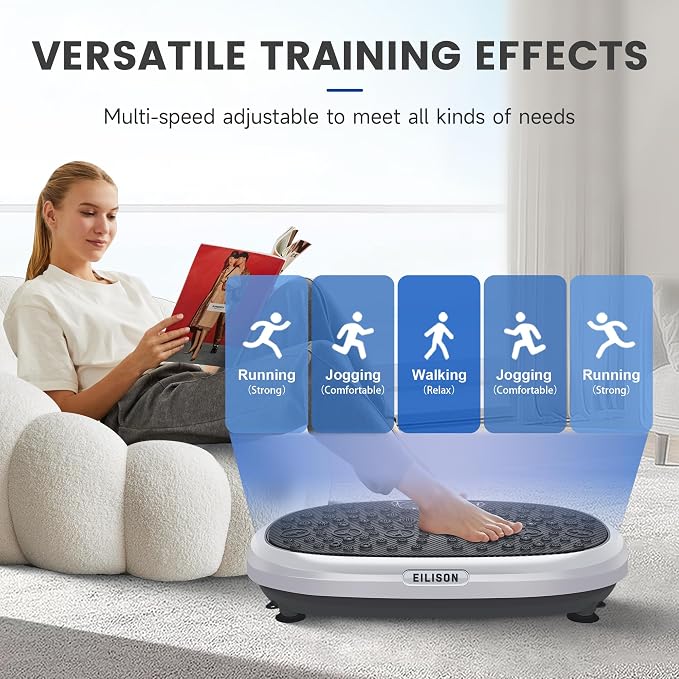 FitMaxx 3D XL Vibration Plate Exercise Machine - Whole Body Workout Vibration Platform w/Loop Bands - Lymphatic Drainage Machine for Weight Loss, Shaping, Recovery