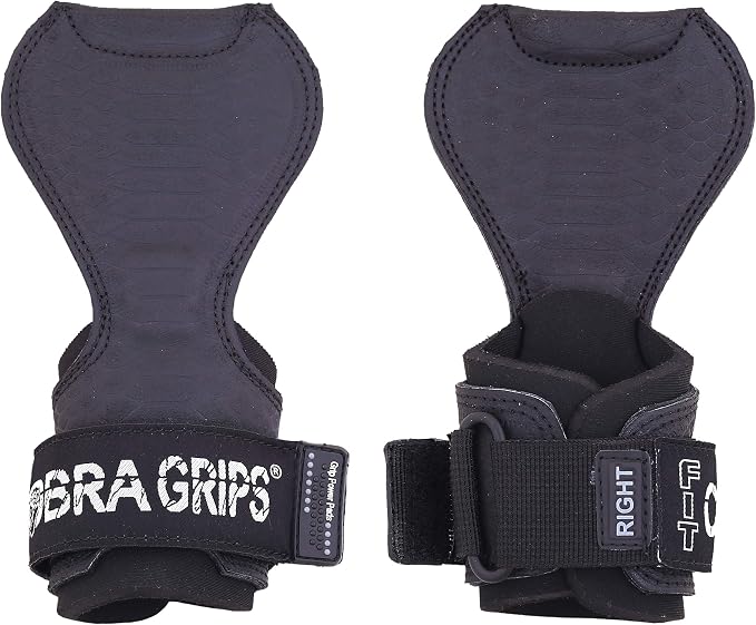 Cobra Grips Weight Lifting Gloves with Adjustable Neoprene Padded Wrist Wraps - Heavy Duty Alternative to Power Lifting Hooks for Deadlifts