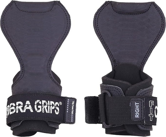 Cobra Grips Weight Lifting Gloves with Adjustable Neoprene Padded Wrist Wraps - Heavy Duty Alternative to Power Lifting Hooks for Deadlifts