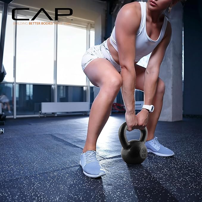 CAP Barbell Cast Iron Kettlebell - Singles and Sets, Multiple Weight Choices