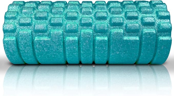 The Original Body Roller - High Density Foam Roller Massager for Deep Tissue Massage of The Back and Leg Muscles - Self Myofascial Release of Painful Trigger Point Muscle Adhesions - 13" Turquoise