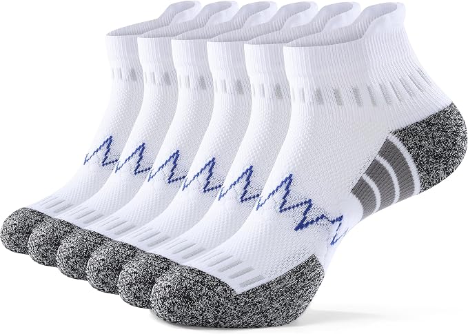 MAXTOP Ankle Compression Socks for Men Women-Cushioned Arch Support,Anti Blister,Plantar Fasciitis Relief 3/5 Pairs