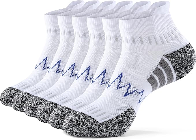 MAXTOP Ankle Compression Socks for Men Women-Cushioned Arch Support,Anti Blister,Plantar Fasciitis Relief 3/5 Pairs