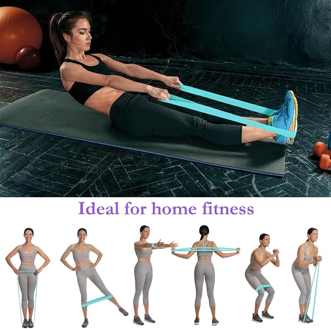 Foilswirl 8 Pcs Resistance Bands for Working Out | Pull Up Assistance Bands, Fitness, Full-body Training, Physical Therapy and Stretch Workout for Men, Women, Home, Outdoor