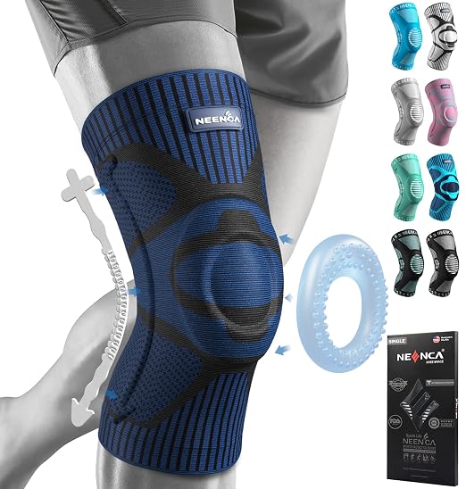 NEENCA Knee Braces for Knee Pain Relief, Compression Knee Support Sleeve for Meniscus Tear, ACL, Arthritis, Joint Pain, Injury Recovery, Circulation, Sports. Women Cycling Leg Warmers, Keep Leg Warm | Patented Patella Gel Pad & Side Stabilizers, Compre...