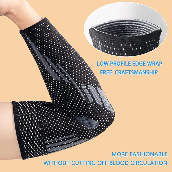 THX4COPPER Arm Sleeve (Pair) – Elastic Compression Arm Brace for Tendonitis, Tennis Elbow, Pain Relief, Unisex