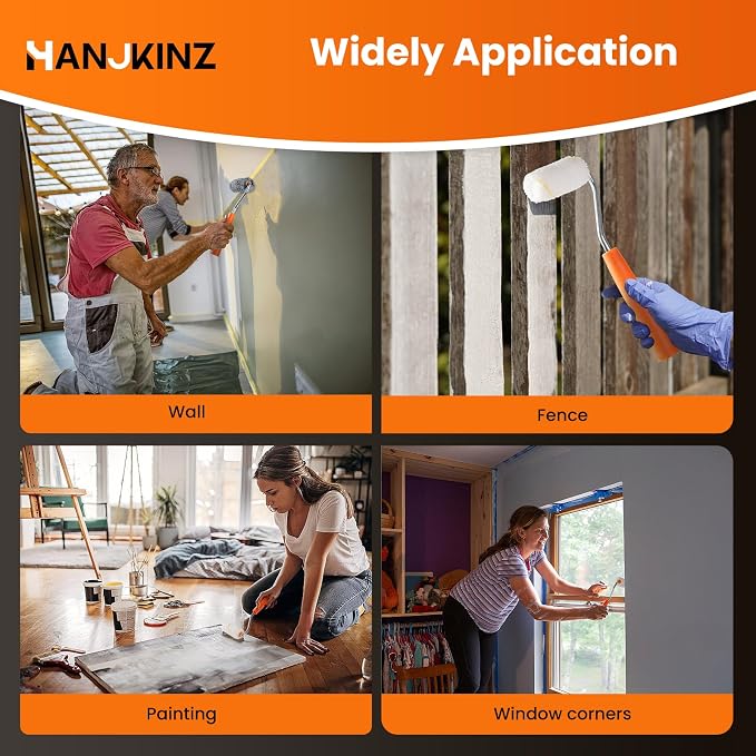 2 Inch Microfiber Paint Roller Kit, 20 Pack | Includes 20 Microfiber Covers with 3/8" Nap, Ideal for Walls, Doors, Cabinets, and Crafts, Mini Size for Touch-Up Work