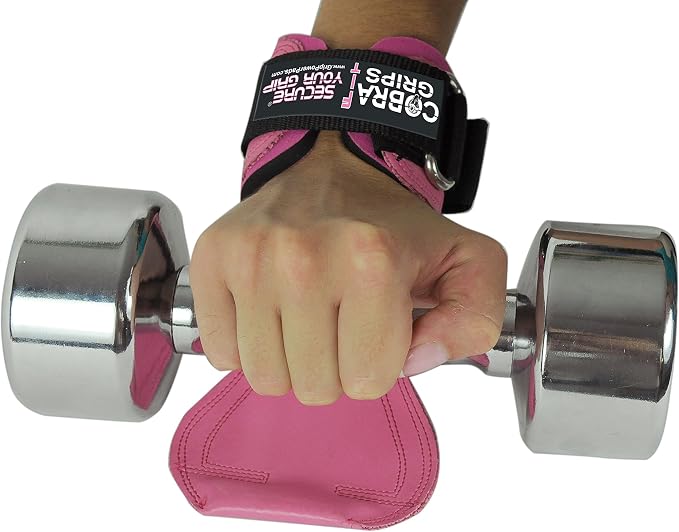 Cobra Grips Weight Lifting Gloves with Adjustable Neoprene Padded Wrist Wraps - Heavy Duty Alternative to Power Lifting Hooks for Deadlifts