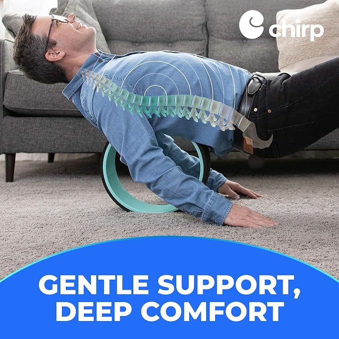 Chirp Wheel+ Foam Roller, Back & Neck Pain Relief, Mint 10-Inch
