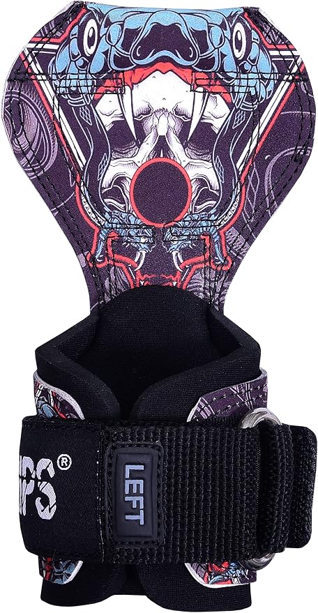 Cobra Grips Weight Lifting Gloves with Adjustable Neoprene Padded Wrist Wraps - Heavy Duty Alternative to Power Lifting Hooks for Deadlifts
