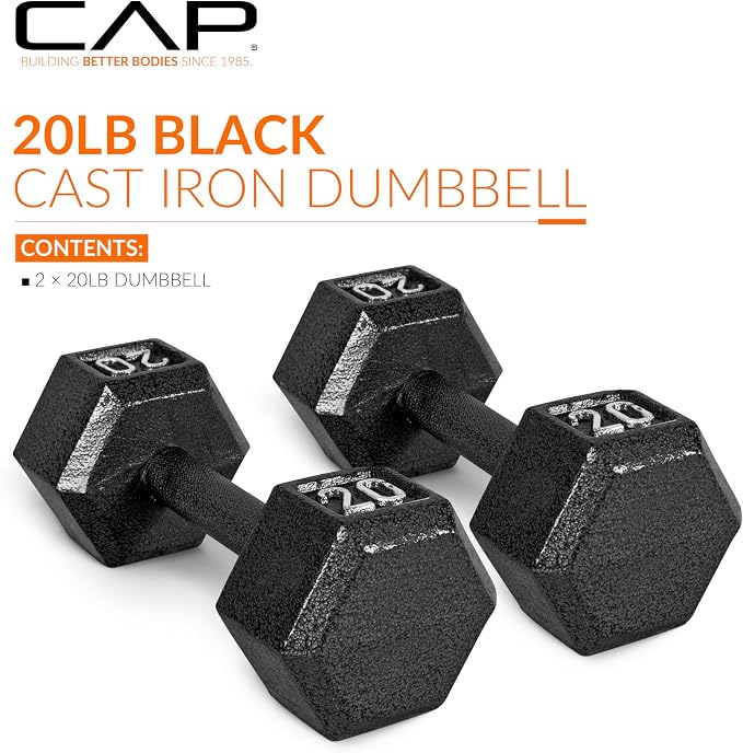 CAP Barbell Cast Iron Hex Dumbbell | Multiple Options
