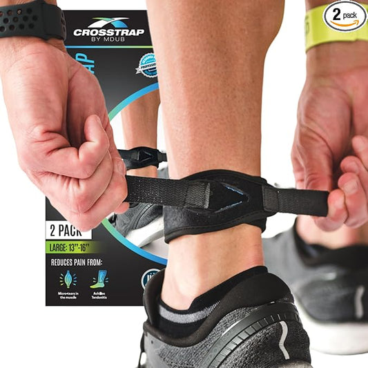 Ankle Brace for Women & Men, Achilles Tendonitis Brace, Ankle Tendonitis Relief, Ankle Support (Small, 2 Straps)