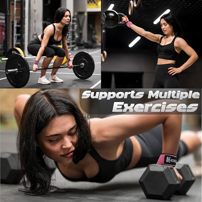 Lifting Wrist Straps for Weightlifting, Weight Lifting Straps Gym Strength Training, Neoprene Padded Wrist Support, Deadlift Straps for Men & Women, 22.5 Inch Cotton