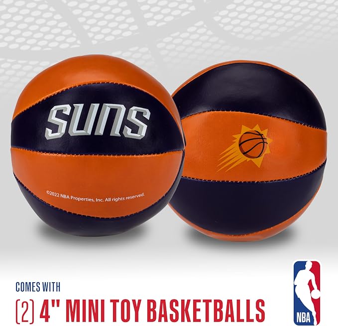 Franklin Sports NBA Toy Basketballs - 2 Pack of Kids Soft Mini Basketballs for Over The Door + Indoor Hoops - NBA Fan Shop