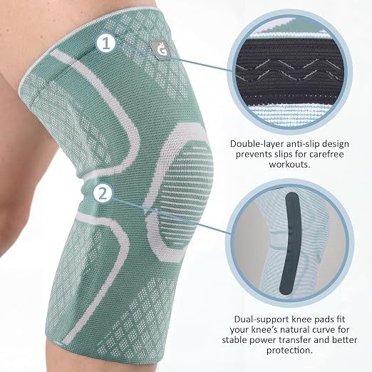 GOOGAH Knee Compression braces 1-Pack - Pain Relief Support for Arthritis, ACL & Meniscus Tears | Breathable Nylon Knee Sleeves for Men & Women | Sizes XXS-2XL