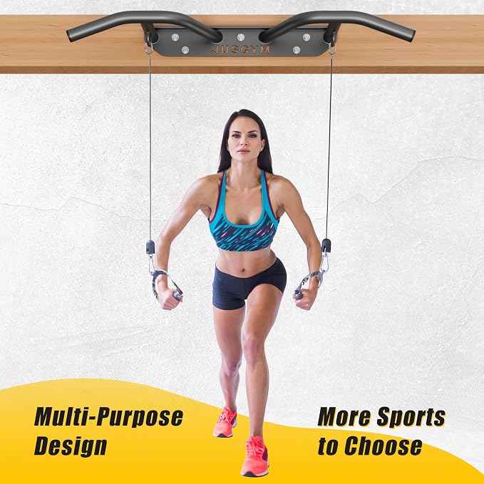 Wall Mounted Pull Up Bar with 600LBS Weight Capacity | Joist Mounted, Beam Mounted, Multifunctional Fitness Bar, Heavy Duty Chin Up Bar, Easy to Install