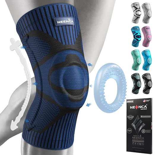 NEENCA Knee Brace for Knee Pain Relief, Medical Knee Support with Patella Pad & Side Stabilizers, Compression Knee Sleeve for Meniscus Tear, ACL, Arthritis, Joint Pain, Runner, Sport- FSA/HSA APPROVED | Patented Patella Gel Pad & Side Stabilizers, Comp...