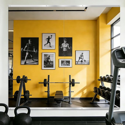Home Gym Mirror for Wall, 54"x30"x2PCS, Workout Mirrors for Home Gym | Large Frameless Tempered Glass, Full Length Boyd Mirror for Garage, Yoga Room, Dance Studio, Bedroom, Wall Mounted