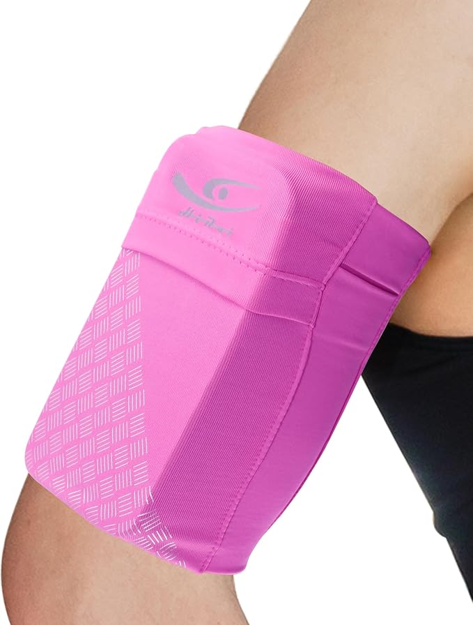 Universal Sports Armband Cell Phone Armband Sleeves Running Armband for Exercise Workout, Compatible with iPhone 17/17Plus/Pro/16/15/15Plus/14 Samsung Galaxy All Phones (X-Large, Pink)