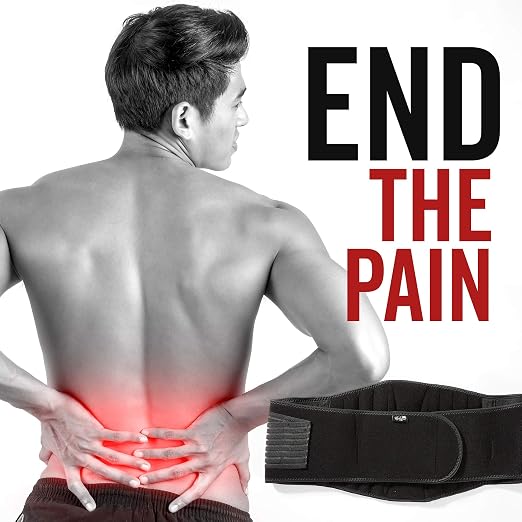 Bodyprox Lumbar Support Back Brace for Men and Women (Regular 28" - 50")