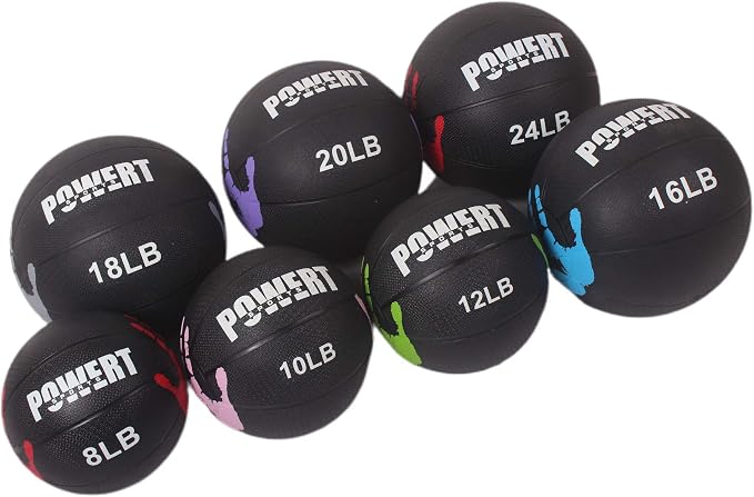 POWERT Medicine Ball Weighted Ball for HIIT Workout, Cardio Fitness Exercise & Physical Therapy