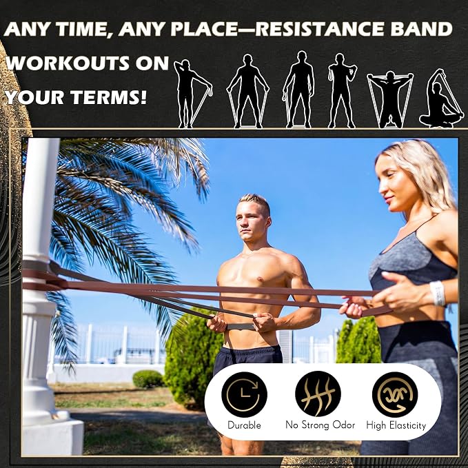 Seenelling Resistance Bands for Exercise Working Out, Pull-Up Assistance Full-Body Training Bands for Women Men Home Workouts, Physical Strength Training
