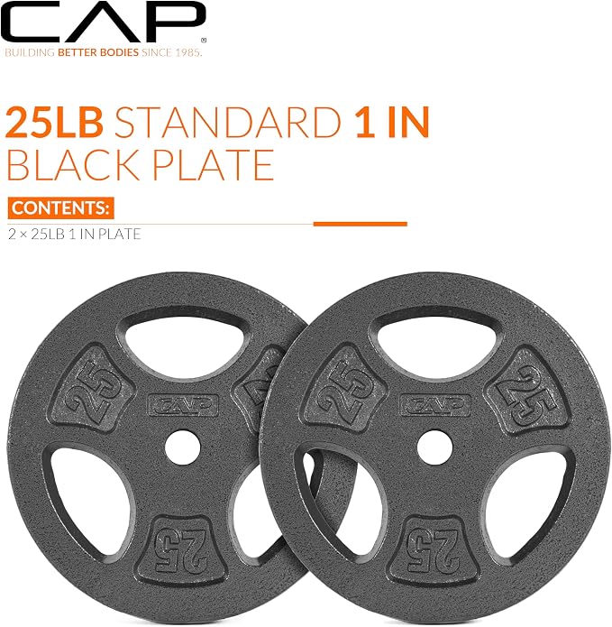 CAP Barbell Standard 1-Inch Grip Weight Plates