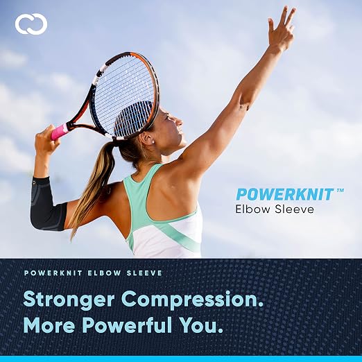 Copper Compression PowerKnit Elbow Sleeve - Seamless Elbow Brace for Men & Women - Pain Relief for Tendonitis, Tennis Elbow, Golfers, Weight Lifting - Fits Right or Left - 1 Sleeve - XXL