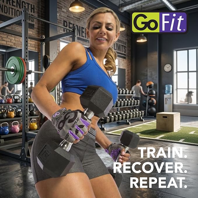 GoFit GoFit GF-WGTC-PPL Women's Pro Trainer Gloves
