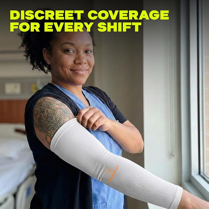 ARMORAY Arm Sleeves for Men and Women - UV Sun Protection Cooling Compression - Tattoo Cover Up Sleeve for Daily Wear & Work