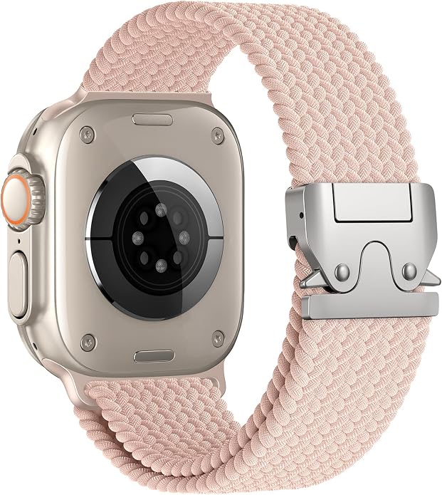 Elastic Sport Band for Apple Watch Ultra 3/2/1 Bands 49mm 46mm 45mm 44mm 42mm 41mm 40mm 38mm Men Women, Adjustable Parachute Buckle Nylon Fabric Wristband for iWatch Series 11 10 SE 9 8 7 6 5 4 3