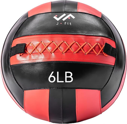 JFit Wall Ball – Premium Soft Weighted Exercise Ball for Strength, Conditioning, Gym & Home Workouts, 4-30 LB