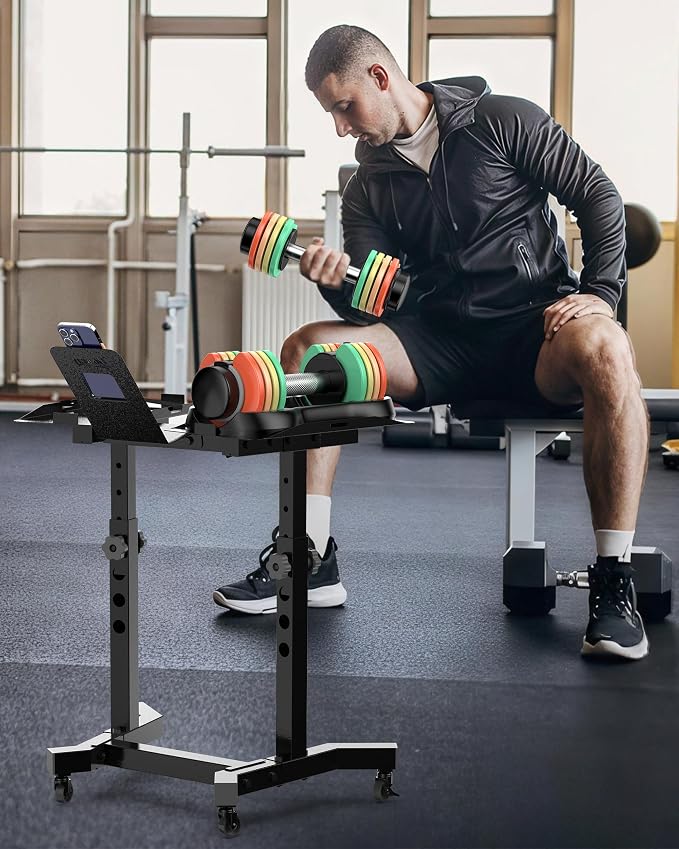 5-IN-1 Adjustable Dumbbell Set, Pair 12.5LB/22.5LB Weight Set for Home Gym | rainbow-colored weight plates, anti-slip handle, suit both men and women, full body home workout